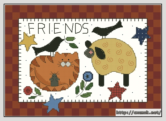 Download embroidery patterns by cross-stitch  - Tender threads, author 