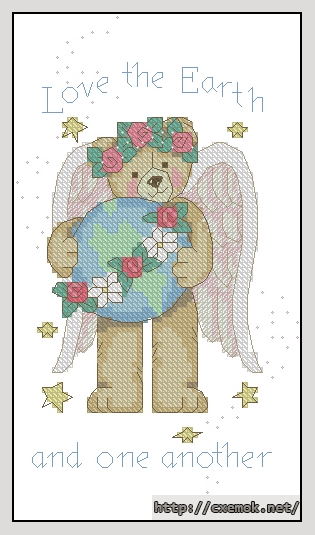 Download embroidery patterns by cross-stitch  - Love the earth, author 