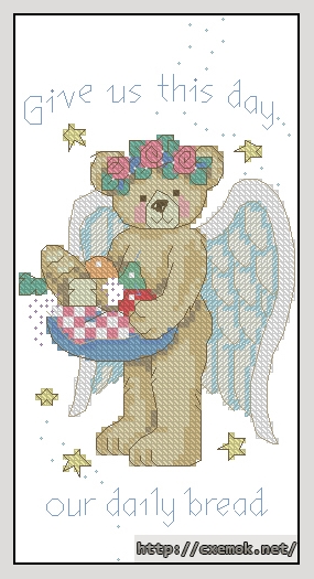 Download embroidery patterns by cross-stitch  - Give us this day, author 
