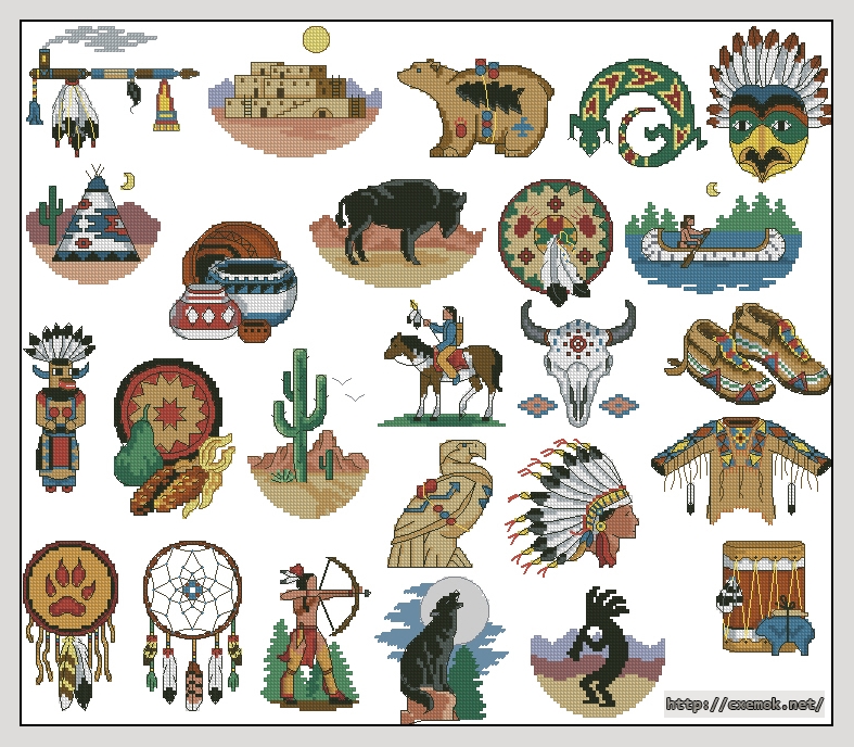 Download embroidery patterns by cross-stitch  - Native spirit, author 