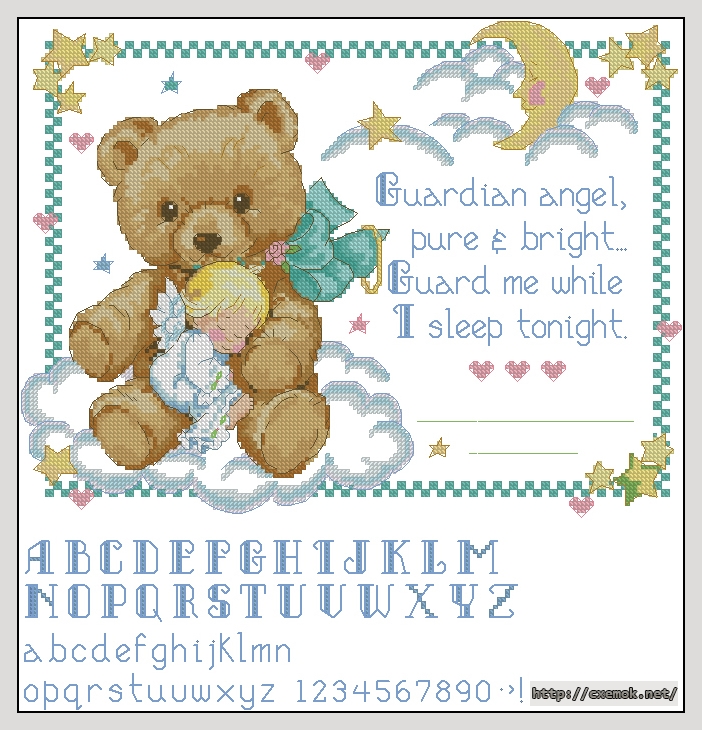 Download embroidery patterns by cross-stitch  - Guardian angel - boy, author 