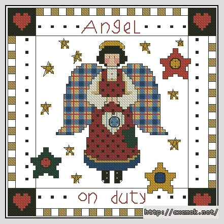 Download embroidery patterns by cross-stitch  - Angel, author 