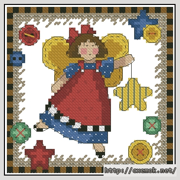Download embroidery patterns by cross-stitch  - Small angel, author 