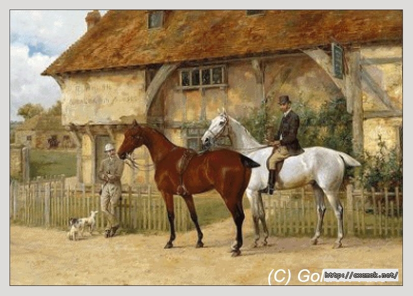 Скачать схемы вышивки нитками / крестом  - The horse dealer, автор 