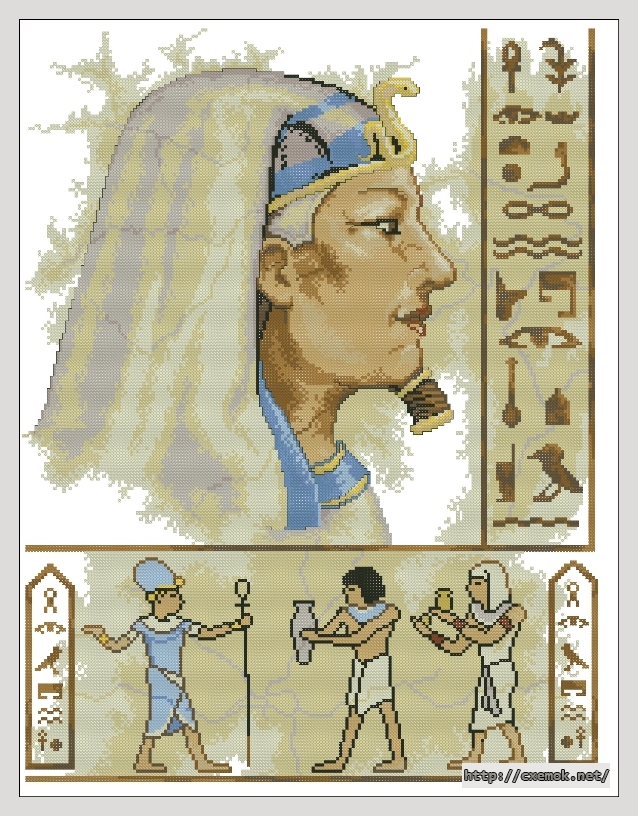 Скачать схему вышивки нитками Ramses II, автор 