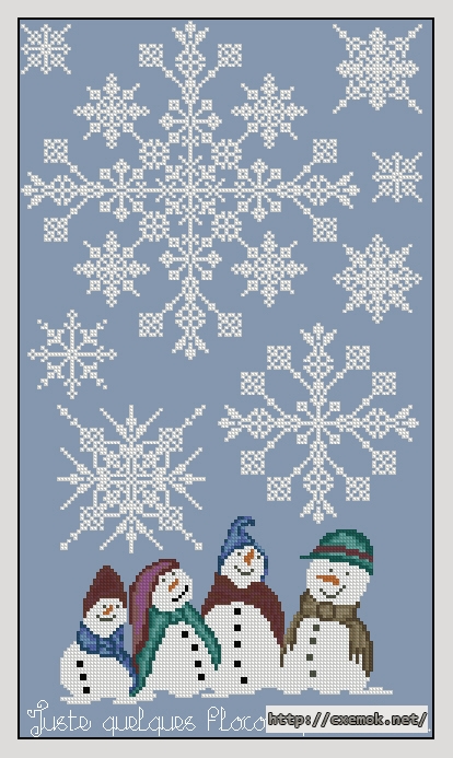Download embroidery patterns by cross-stitch  - Juste quelque flocons, author 