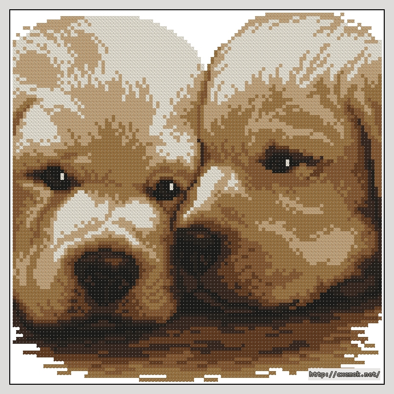 Download embroidery patterns by cross-stitch  - Two puppys, author 