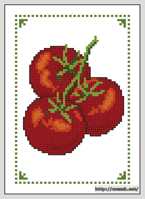 Download embroidery patterns by cross-stitch  - Помидоры, author 