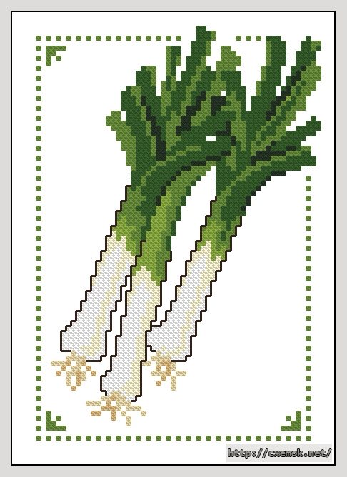 Download embroidery patterns by cross-stitch  - Лук порей, author 
