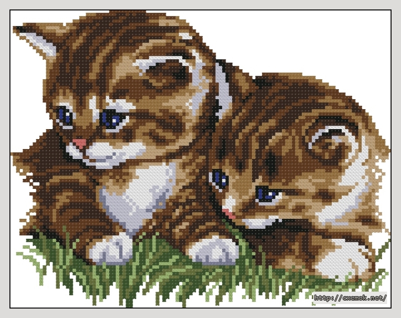 Download embroidery patterns by cross-stitch  - Cats, author 