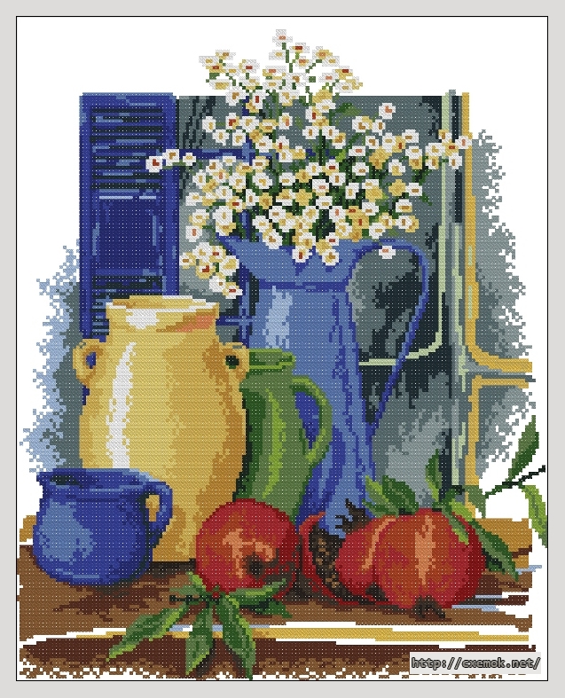 Download embroidery patterns by cross-stitch  - Still life, author 