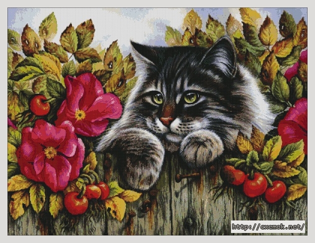 Download embroidery patterns by cross-stitch  - Through the rose hedge, author 