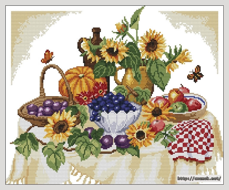 Download embroidery patterns by cross-stitch  - Дары лета, author 