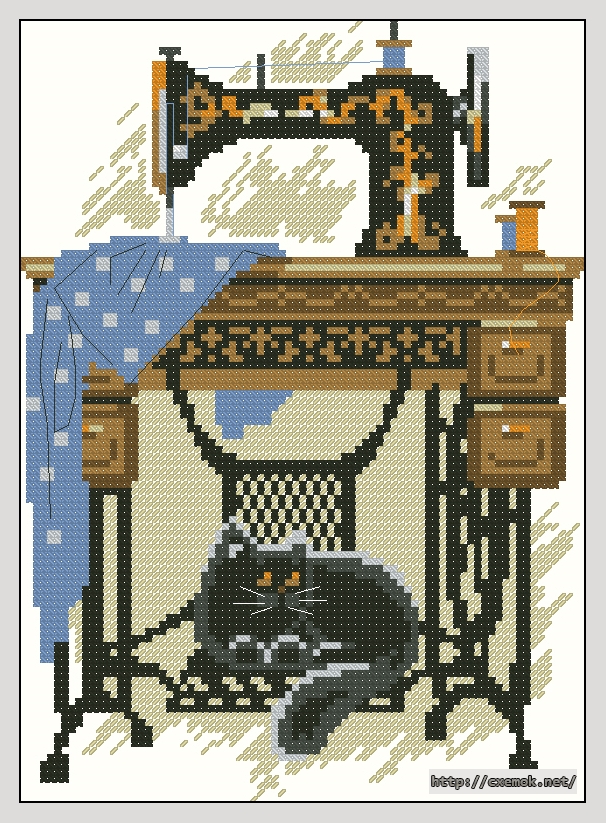 Download embroidery patterns by cross-stitch  - Кот портной, author 