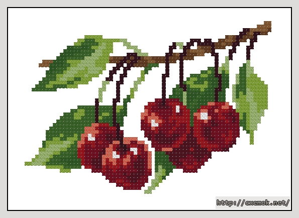 Download embroidery patterns by cross-stitch  - Вишня, author 