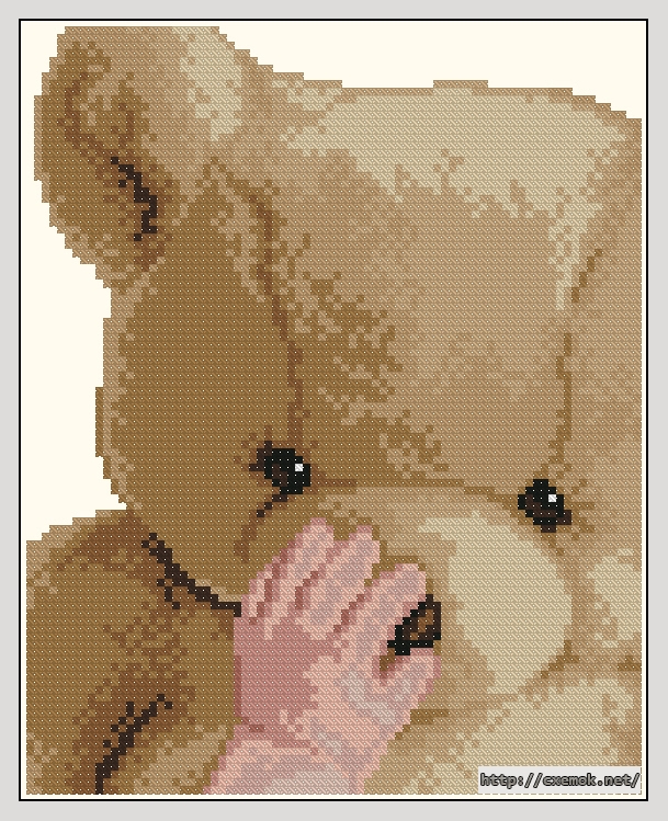 Download embroidery patterns by cross-stitch  - My first teddy, author 