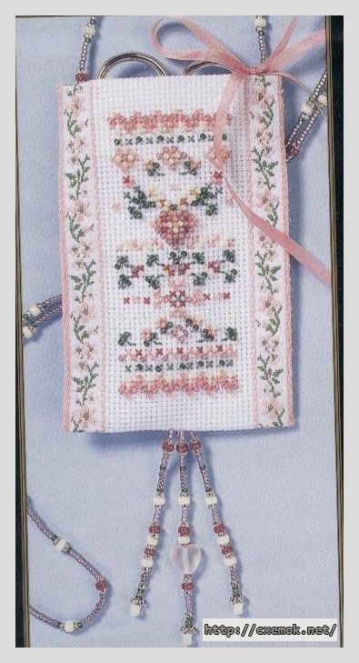 Download embroidery patterns by cross-stitch  - Misty pink sampler scissor pocket, author 