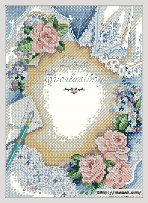 Download embroidery patterns by cross-stitch  - Love evarlasting, author 