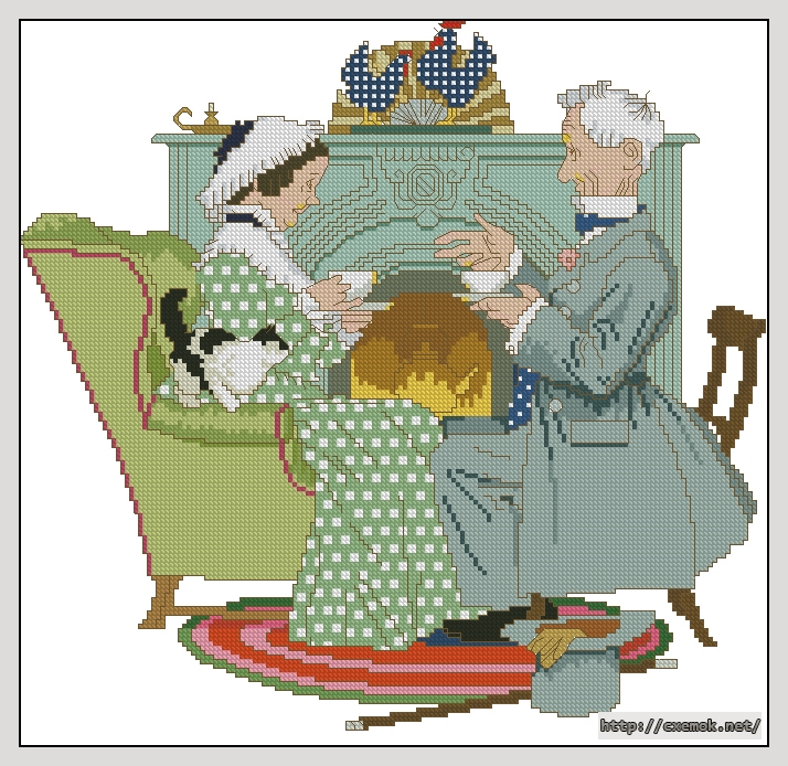 Download embroidery patterns by cross-stitch  - Gaily sharing vintage times