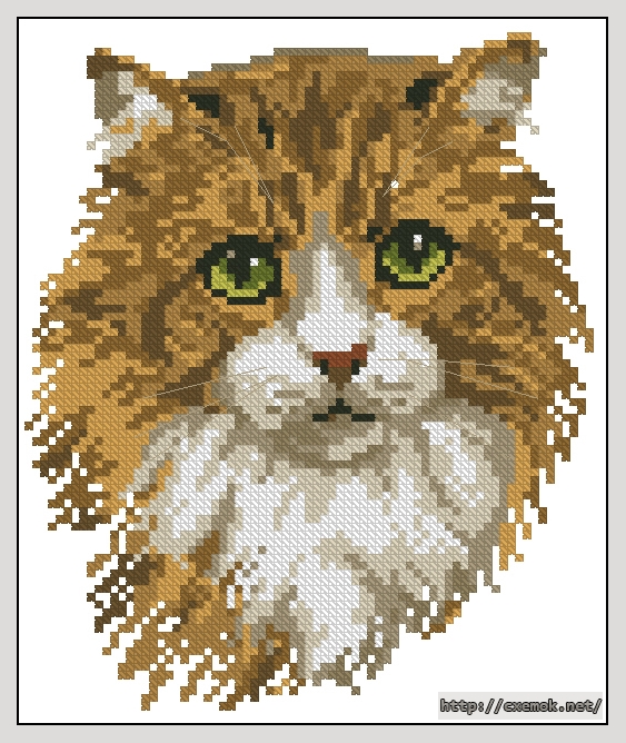 Download embroidery patterns by cross-stitch  - Рыжий кот, author 