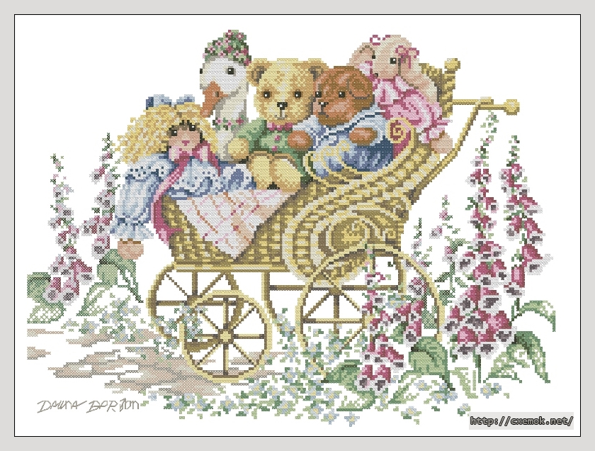 Download embroidery patterns by cross-stitch  - Beren in wagen, author 