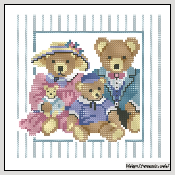 Download embroidery patterns by cross-stitch  - Berenfamilie, author 
