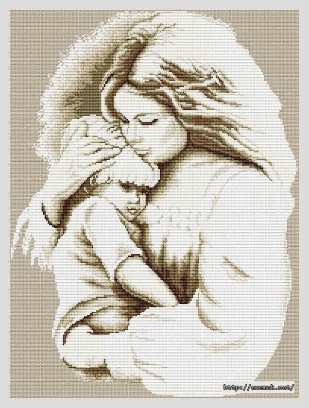 Download embroidery patterns by cross-stitch  - Mother''s love, author 