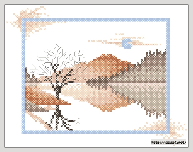 Download embroidery patterns by cross-stitch  - Landschapje, author 