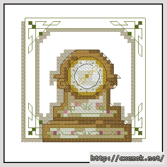 Download embroidery patterns by cross-stitch  - Часы, author 
