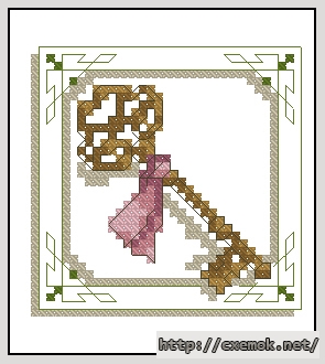 Download embroidery patterns by cross-stitch  - Ключ, author 