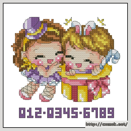 Download embroidery patterns by cross-stitch  - Детки 9, author 