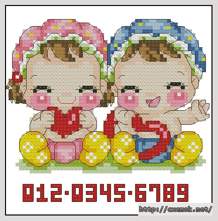 Download embroidery patterns by cross-stitch  - Детки 2, author 