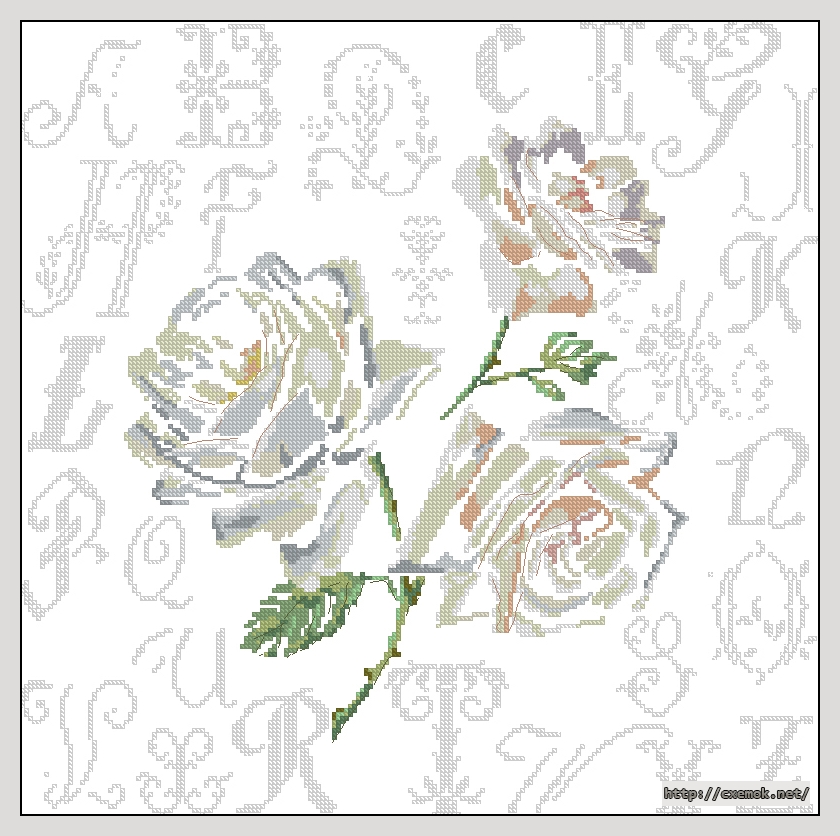 Download embroidery patterns by cross-stitch  - Rose abc, author 
