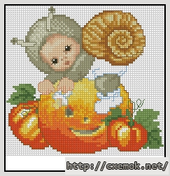 Download embroidery patterns by cross-stitch  - Snail baby, author 