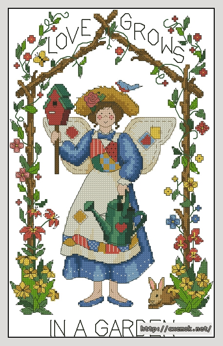 Download embroidery patterns by cross-stitch  - Love grows, author 
