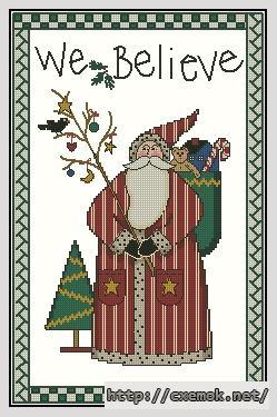 Download embroidery patterns by cross-stitch  - We belive, author 