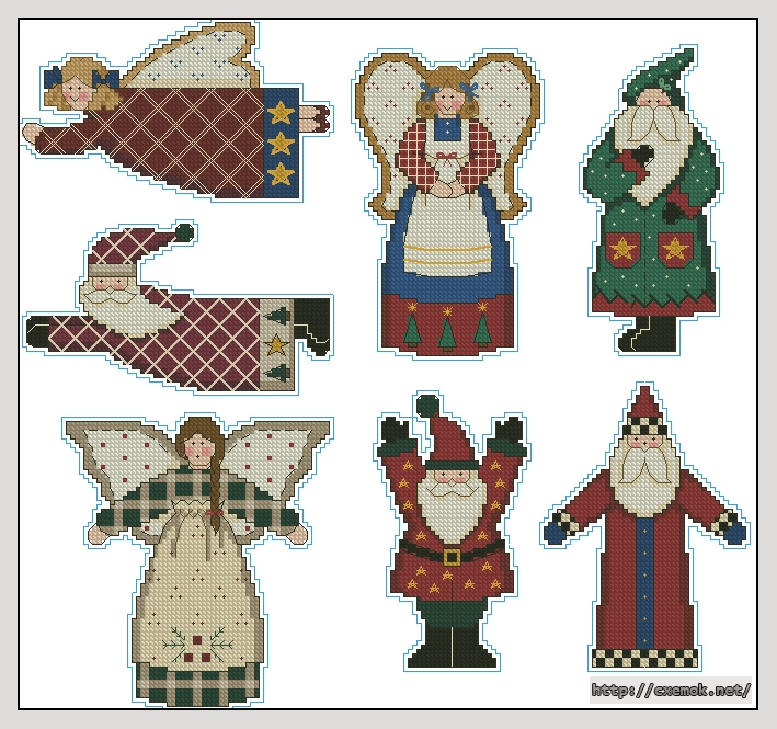 Download embroidery patterns by cross-stitch  - Homespun holiday, author 