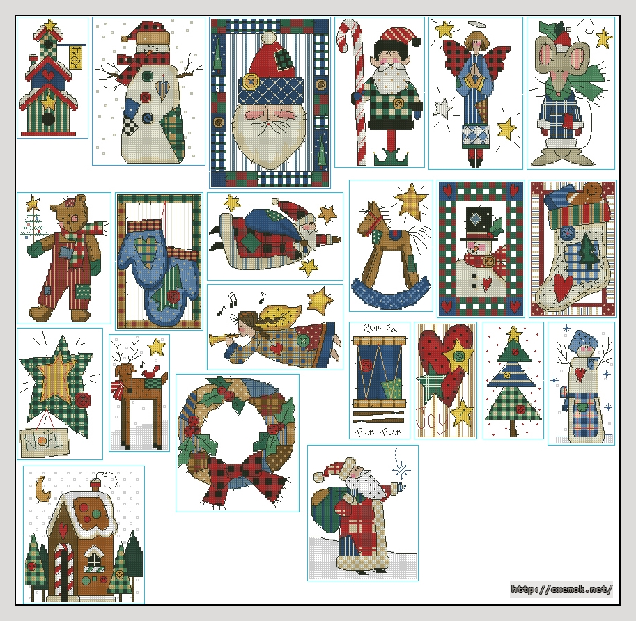 Завантажити схеми вишивки нитками / хрестом  - Christmas folk, автор 