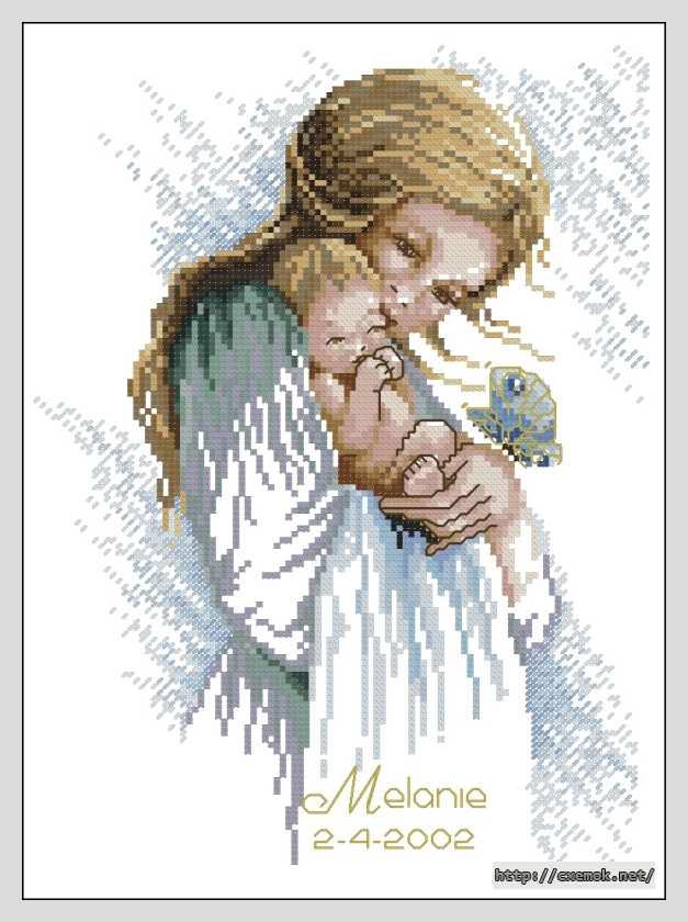 Download embroidery patterns by cross-stitch  - Tenderness, author 