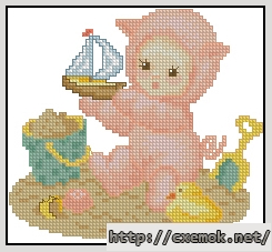 Download embroidery patterns by cross-stitch  - Piglet baby, author 
