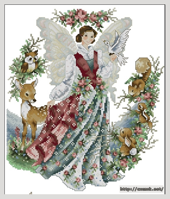 Download embroidery patterns by cross-stitch  - Woodland fairy, author 