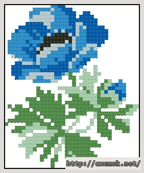 Download embroidery patterns by cross-stitch  - Анемон, author 