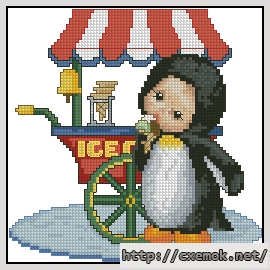 Download embroidery patterns by cross-stitch  - Penguin baby, author 