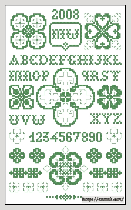 Download embroidery patterns by cross-stitch  - Shamrock sampler, author 