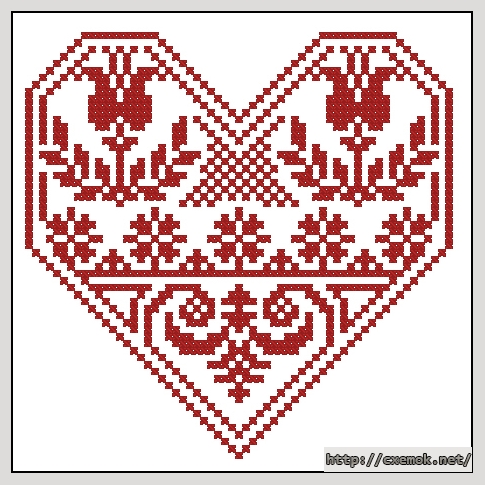 Download embroidery patterns by cross-stitch  - Happy valentine, author 