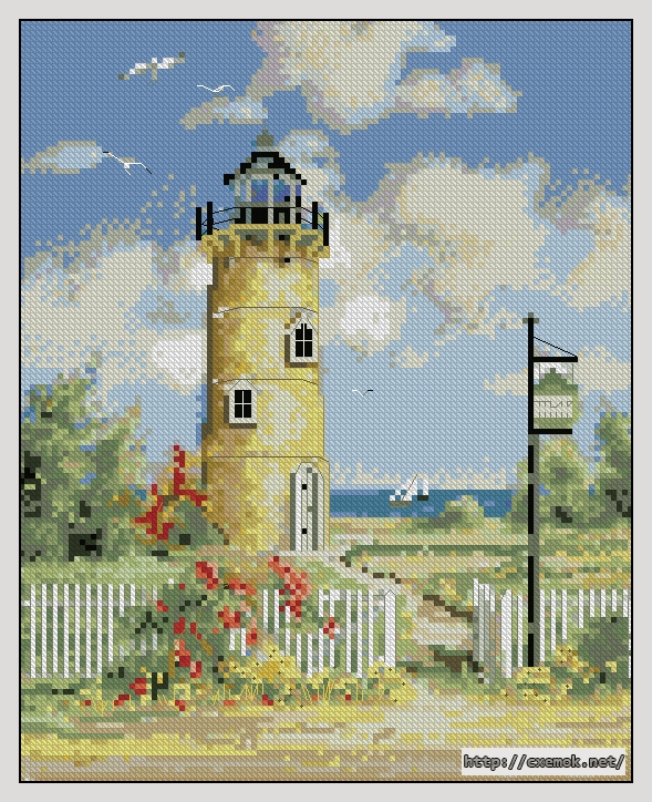 Download embroidery patterns by cross-stitch  - Telegraph hill lighthouse, author 