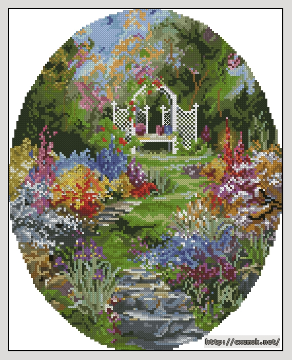 Download embroidery patterns by cross-stitch  - Summerhill garden, author 