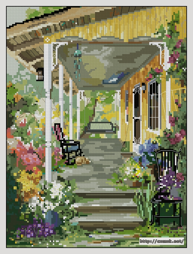 Download embroidery patterns by cross-stitch  - Patricia''s porch, author 