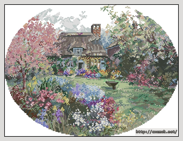Download embroidery patterns by cross-stitch  - Chaplains garden, author 