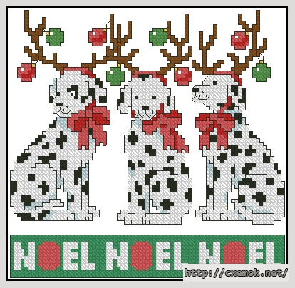 Download embroidery patterns by cross-stitch  - Trio of dogs, author 